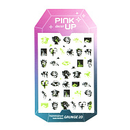 Наклейки для ногтей `PINK UP` `DECOR` GRUNGE COLLECTION 2D переводные тон 187