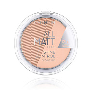 Пудра компактная для лица `CATRICE` ALL MATT PLUS матирующая тон 030 (warm beige)