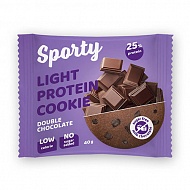 Печенье неглазированное `SPORTY` PROTEIN Двойной шоколад 40 г
