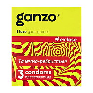 Презервативы `GANZO` точечно-ребристые 3 шт