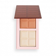 Палетка для макияжа лица `I HEART REVOLUTION` CHOCOLATE CONTOUR BAR (бронзер и хайлайтер) тон fair