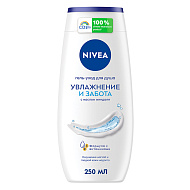 Гель-уход для душа `NIVEA` Увлажнение и забота 250 мл