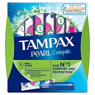 Тампоны с аппликатором `TAMPAX` COMPAK PEARL Super Duo 16 шт