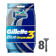 Станок для бритья одноразовый `GILLETTE` SIMPLE 3 8 шт