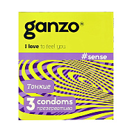 Презервативы `GANZO` тонкие 3 шт