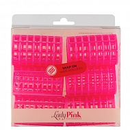 Бигуди с зажимом `LADY PINK` `BASIC` D 42 розовые 6 шт