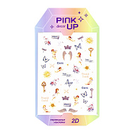 Наклейки для ногтей `PINK UP` `DECOR` 2D переводные тон 20