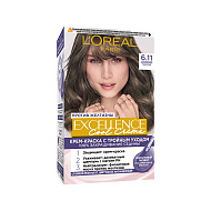 Крем-краска для волос `LOREAL` `EXCELLENCE` COOL CREME тон 6.11 (Темно - Русый)