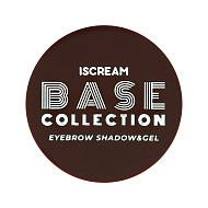 Тени и гель для бровей `ISCREAM` BASE 2 в 1 тон 02 (taupe)