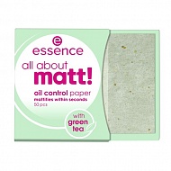 Матирующие салфетки для лица `ESSENCE` ALL ABOUT MATT! 50 шт