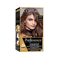 Краска для волос `LOREAL` `PREFERENCE` тон 6.21 Светло-каштановый перламутровый