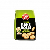 Сухарики `7DAYS` `MINI` BAKE ROLLS Чеснок, пармезан и ароматные травы 80 г