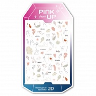 Наклейки для ногтей `PINK UP` `DECOR` 2D переводные тон 93