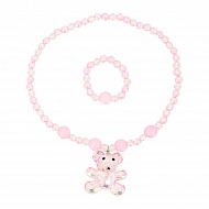 Набор бижутерии `MISS PINKY` (бусы, браслет)