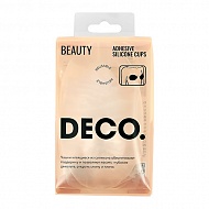 Чашки клеящиеся силиконовые `DECO.` 2 шт 14 * 8 см (прозрачные)