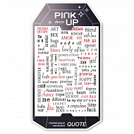 Наклейки для ногтей `PINK UP` `DECOR` QUOTE переводные тон 86