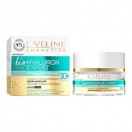 Крем-концентрат для лица `EVELINE` BIO HYALURON EXPERT 30+ глубоко увлажняющий 50 мл