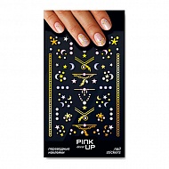 Наклейки для ногтей `PINK UP` `DECOR` NAIL STICKERS переводные тон 885