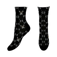 Носки `TRENDY LOOK` BEAR KNITTED (черные) one size