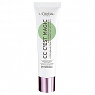 Крем тональный для лица `LOREAL` CC C`EST MAGIC цветокорректирующий