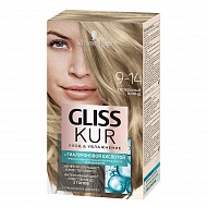 Краска для волос `GLISS KUR` с гиалуроновой кислотой тон 9-14( Пепельный блонд)