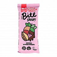 Батончик глазированный `TAKE A BITE` CRISPY Шоколад-Миндаль-Клубника 45 г