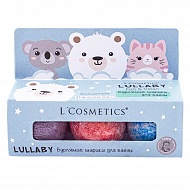 Набор бурлящих шариков детских `L`COSMETICS` LULLABY голубой 3 шт