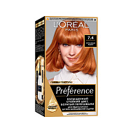 Краска для волос `LOREAL` `PREFERENCE` тон 7.4 Интенсивный медный