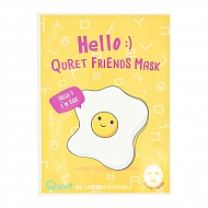 Маска для лица `QURET` HELLO с экстрактом яичного белка (для сияния кожи) 25 г