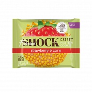 Печенье неглазированное `FITNES SHOCK` CRISPY Клубника-кукуруза 30 г