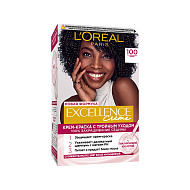 Крем-краска для волос `LOREAL` `EXCELLENCE` тон 100 Черный