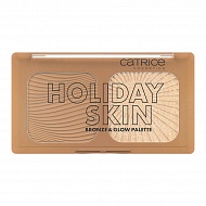 Палетка для макияжа лица `CATRICE` HOLIDAY SKIN BRONZE & GLOW PALETE (бронзер для лица, хайлайтер для лица) тон 010