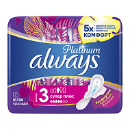 Прокладки тонкие `ALWAYS` PLATINUM Ultra Super Plus 7 шт