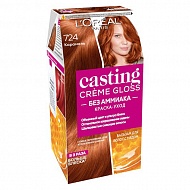Крем-краска для волос `LOREAL` `CASTING` CREME GLOSS тон 724 (Карамель)