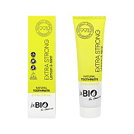 Паста зубная `BEBIO` EXTRA STRONG Лимон и мята 100 мл