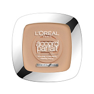 Пудра компактная для лица `LOREAL` ACCORD PARFAIT Совершенное слияние тон R3 (бежево-розовый)