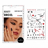 Набор переводных мини-тату `DECO.` by Miami tattoos (Red & Black)