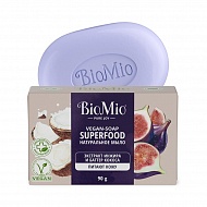 Мыло твердое `BIOMIO` SUPERFOOD натуральное,инжир и кокос 90 гр