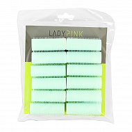 Бигуди-липучки `LADY PINK` `BASIC` PROFESSIONAL мятные 12 шт