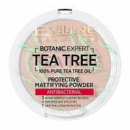 Пудра компактная для лица `EVELINE` BOTANIC EXPERT 3 в 1 антибактериальная матирующая тон 003 light beige