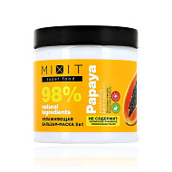Бальзам-маска для волос `MIXIT` SUPER FOOD 3в1 с экстрактом папайи и кокосовым маслом (увлажняющая) 500 мл
