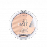 Пудра компактная для лица `CATRICE` ALL MATT PLUS SHINE CONTROL матирующая тон 002