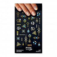 Наклейки для ногтей `PINK UP` `DECOR` NAIL STICKERS переводные тон 887