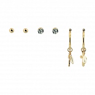 Набор серег `LADY PINK` MUST HAVE 3 пары