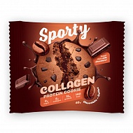 Печенье неглазированное `SPORTY` COLLAGEN Шоколад - кофе 40 г