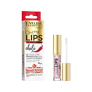 Блеск для губ `EVELINE` OH! MY LIPS для увеличения объема с перцем чили 4,5 мл