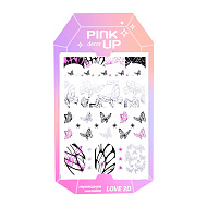 Наклейки для ногтей `PINK UP` `DECOR` LOVE COLLECTION 2D переводные тон 171