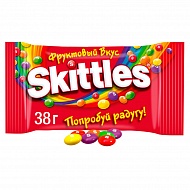Жевательные конфеты `SKITTLES` в сахарной глазури Фрукты 38 г