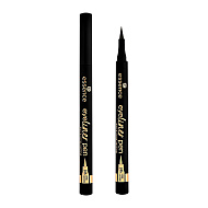 Подводка-фломастер для глаз `ESSENCE` EYELINER PEN экстра-стойкая 24H тон 010 Blackest black