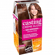 Крем-краска для волос `LOREAL` `CASTING` CREME GLOSS тон 618 (Ваниловый Мокко)